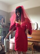 Natasha red bride dress