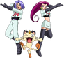 Team Rocket (Jessie, James and Meowth)