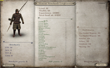 Veteran Riverlands Longbowman