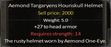 Aemond Targaryens Houndskull Helmet