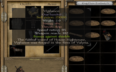 Vigilance Valyrian Sword