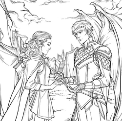 A Court of Thorns and Roses Coloring Book ~ By: Sarah J. Maas ~ English