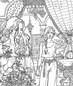 Pin de shimara en a court of thorns and roses colouring book