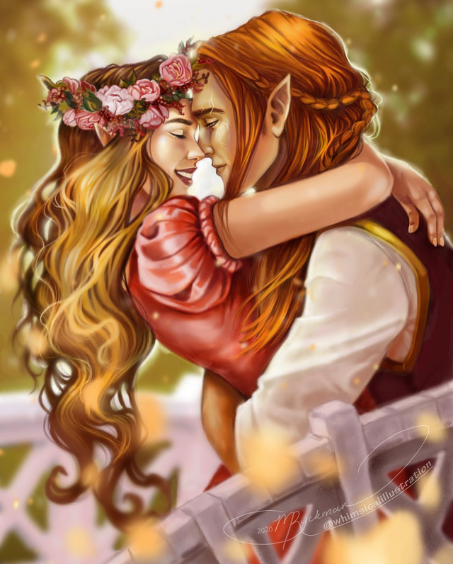 Lucien bowing to Feyre in “A Court Of Thorns And Roses” Coloring