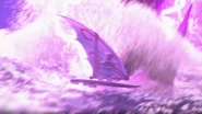 The jungle windsurfer in the ocean.