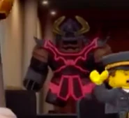 A statue at the Ninjago Museum of History.