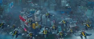 Manta Ray Bombers attack Ninjago City.