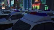 Police cars in Ninjago City.