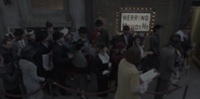 Humans lining up at Herring Houdini.