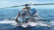 The ShuriCopter in the ocean.