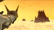 The Ultra Dragon flying to the nest in Lloyd's dream.