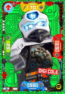 Digi Cole's trading card.