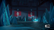 The Blizzard Samurai banners showing the symbolization of the Ice Emperor.