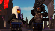 Garmadon decides to stay on the tower and control the Colossus.