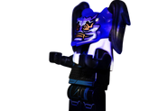 Harumi's minifigure wearing the Oni Mask of Hatred.