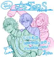 Saku, Sosuke, and Uta Tv Broadcasting Illustration