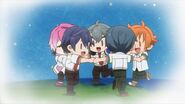 Saku's imagination of him, Sosuke, Satsuma, Hinata, and Uta holding hands