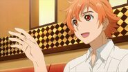 Hinata telling Saku and Satsuma let's not get too intense