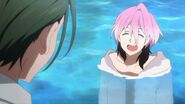 Uta telling Chiguma that the water feels great