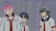 Uta telling Sosuke and Saku their song is a bit shy