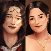 Maria Williams and Isabelle Allard side by side. Note their similar facial structures