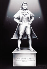 Statue of Alana Rose Dorian on Bramley-Moor Dock in Liverpool, England, 2010.