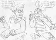 A realistic drawing of Bowser Jr and Nerdy in First episode