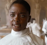 Bianca in her fencing outfit