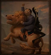 2019 Morticia Pregnant.png (1.86 MB) Gomez and Morticia riding Kitty - 2019