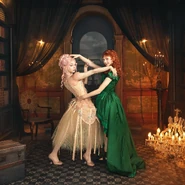 Enid and Agnes masquerade ball outfit