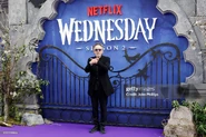 Tim Burton at the "Wednesday" Season 2, Part 1 Global Premiere