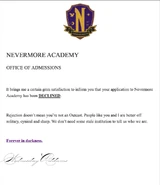 Nevermore rejection letter