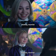 Enid Sinclair in season one compared to season two