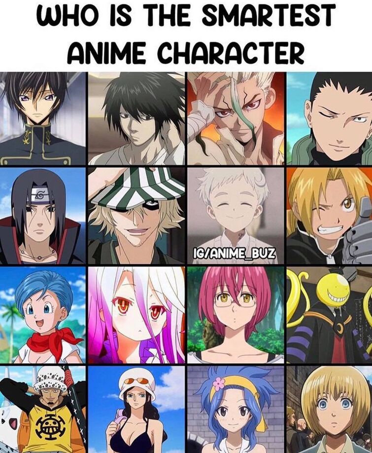 10 Smartest Anime Characters Of All Time