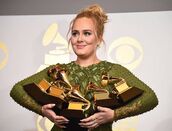 Adele with Grammys 2017