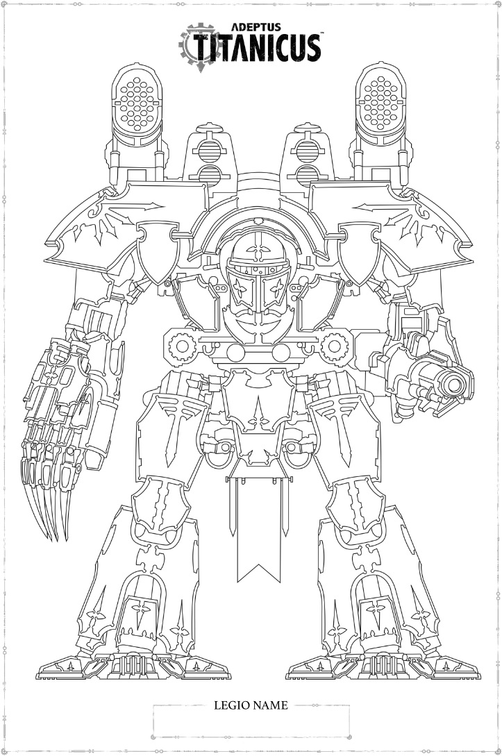 Warhammer 40k Titan templates