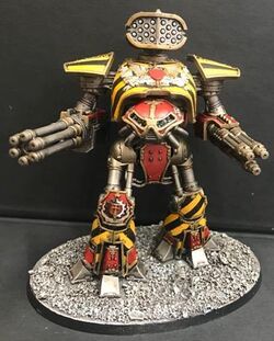 Warhammer 40k Armorcast Reaver and Warhound Titans, Legio Ignatum (Fire  Wasps)