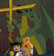 During the battle against the Dark Dragon.