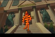 Tony entering the gym