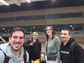 With Lenhi, Lady Lostris and Kirkburn at the airport.