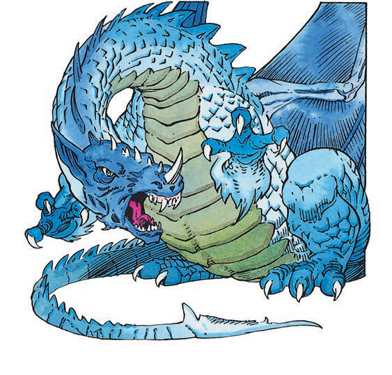 Blue Dragon (Creature) | Advanced Dungeons & Dragons 2nd Edition 