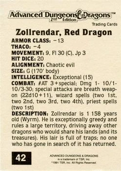 Zollrendar, Red Dragon (1991 Card Set) | Advanced Dungeons