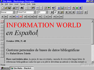 Macromedia Backstage Designer screen