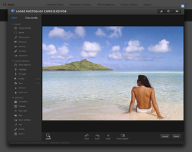 Adobe Photoshop Express Editor in browser