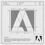 Reference document of Marva Warnock's design specifications of the Adobe Systems logo, 1982.