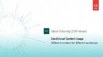Conditional Content Usage - Adobe RoboHelp (2019 release)