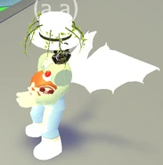 A player using the Strawberry Cakeroll Plush.