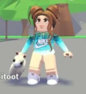 A player holding the Llama Plush.