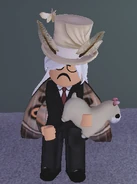 A player using the Llama Plush.