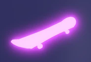 The Neon Pink Skateboard in-game.